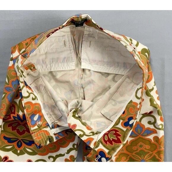 J Crew Vintage '08 City Fit Stretch Chino Pants. Abstract Floral, Women's 0. EUC - Picture 7 of 9